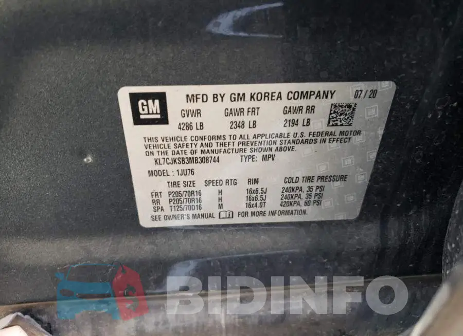 KL7CJKSB3MB308744 Photo# 12