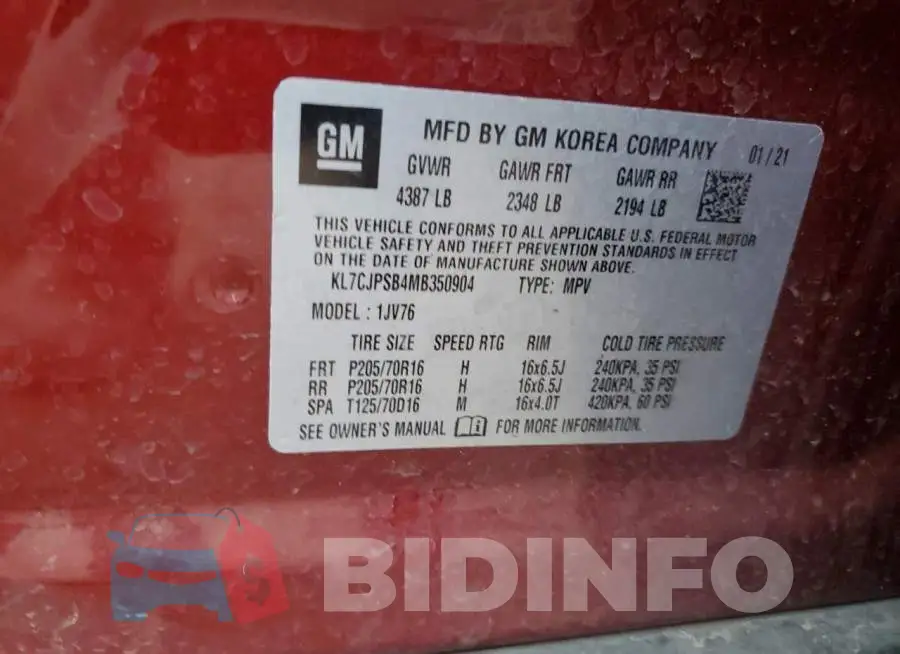 KL7CJPSB4MB350904 Photo# 13