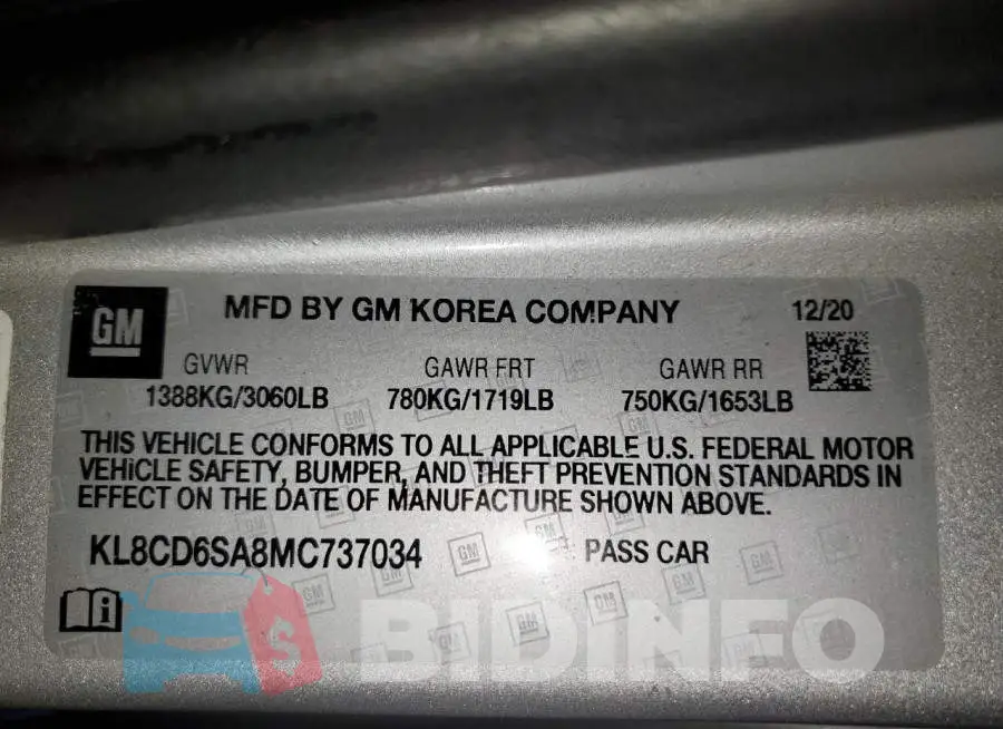 KL8CD6SA8MC737034 Photo# 12