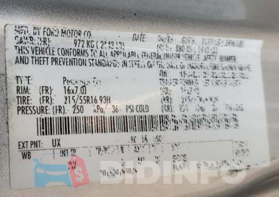 1FADP3F22GL320880 Photo# 12