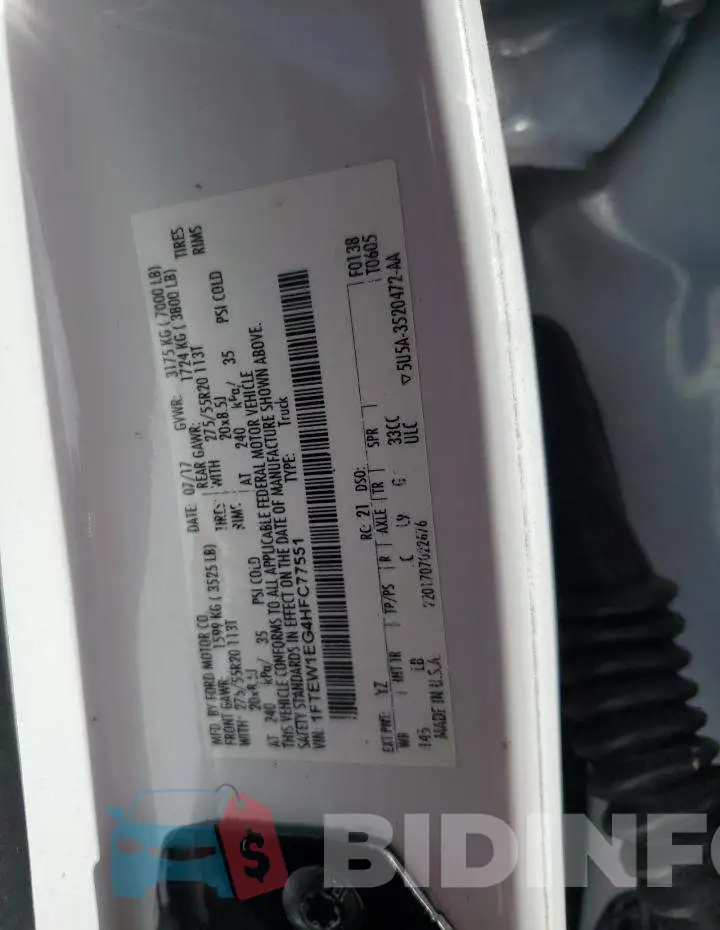1FTEW1EG4HFC77551 Photo# 12