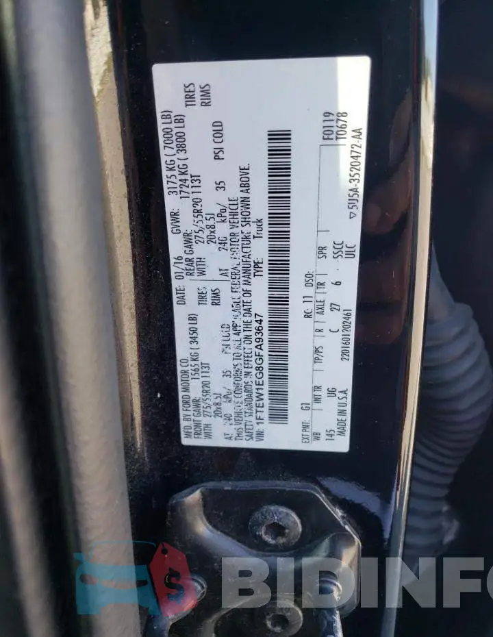 1FTEW1EG8GFA93647 Photo# 12