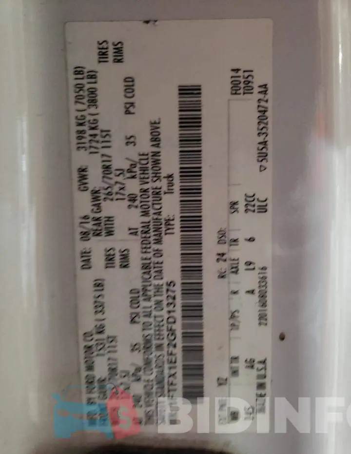 1FTFX1EF2GFD13275 Photo# 13