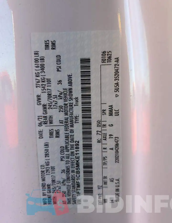 1FTMF1CB5MKE11892 Photo# 13