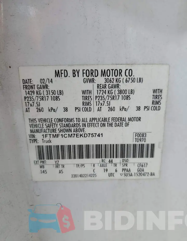 1FTMF1CM7EKD75741 Photo# 12