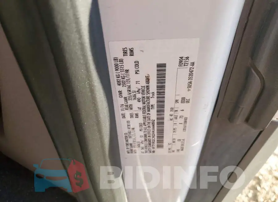 1FTYR2CM2HKA44892 Photo# 13
