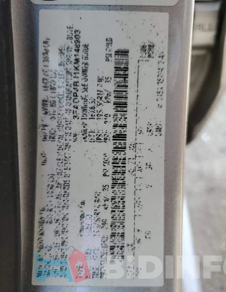 3FADP4BJ1KM148903 Photo# 12