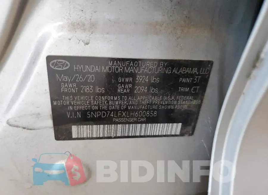 5NPD74LFXLH600858 Photo# 12