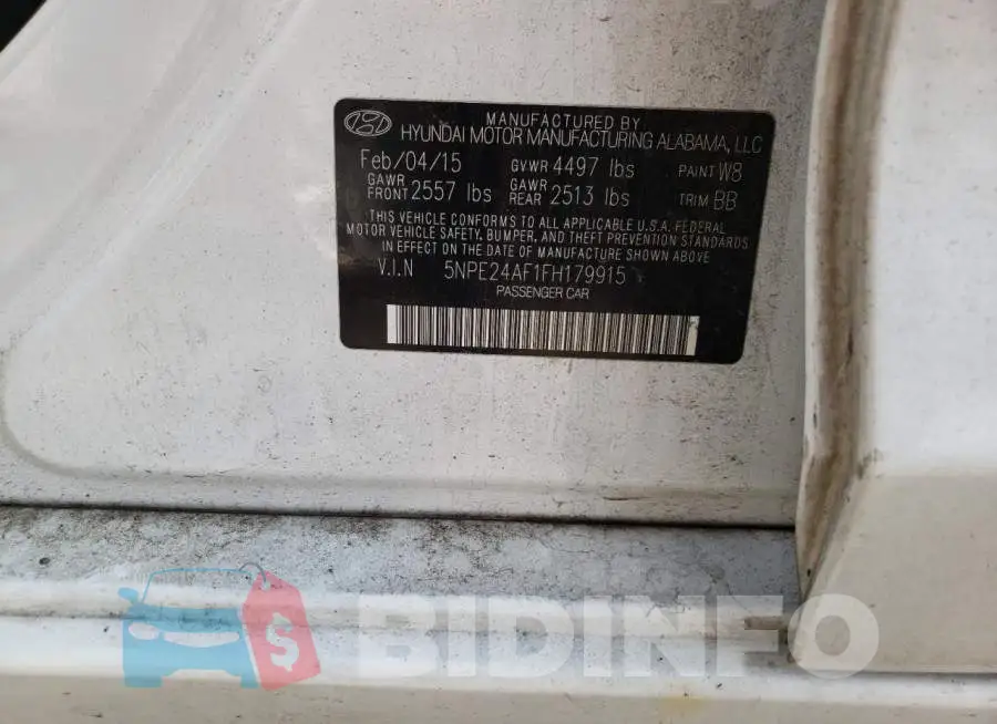 5NPE24AF1FH179915 Photo# 12