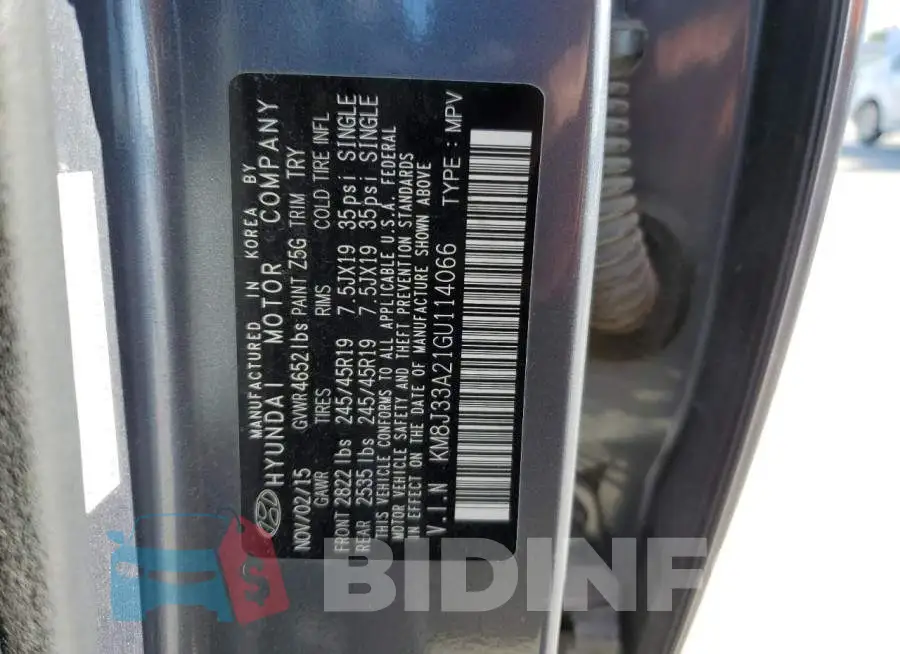KM8J33A21GU114066 Photo# 13