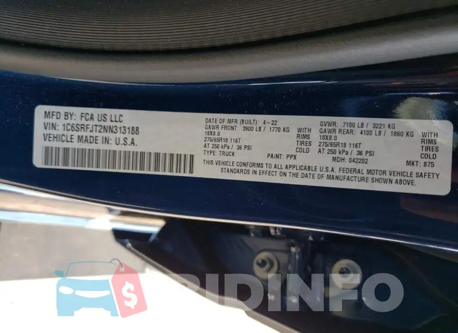 1C6SRFJT2NN313188 Photo# 12