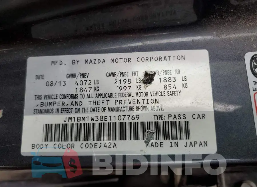 JM1BM1W38E1107769 Photo# 13