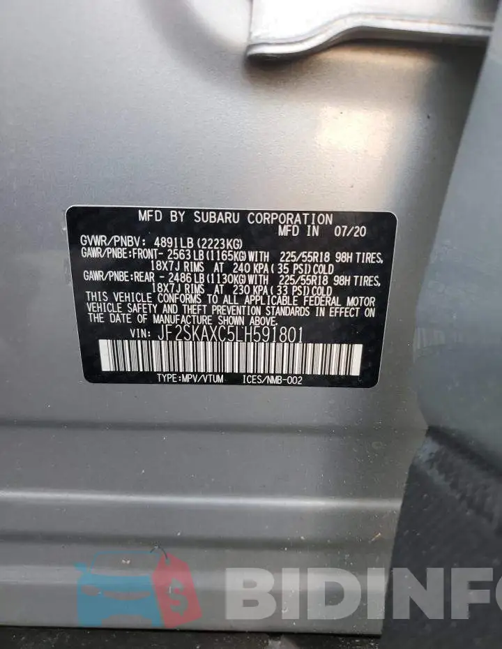 JF2SKAXC5LH591801 Photo# 13