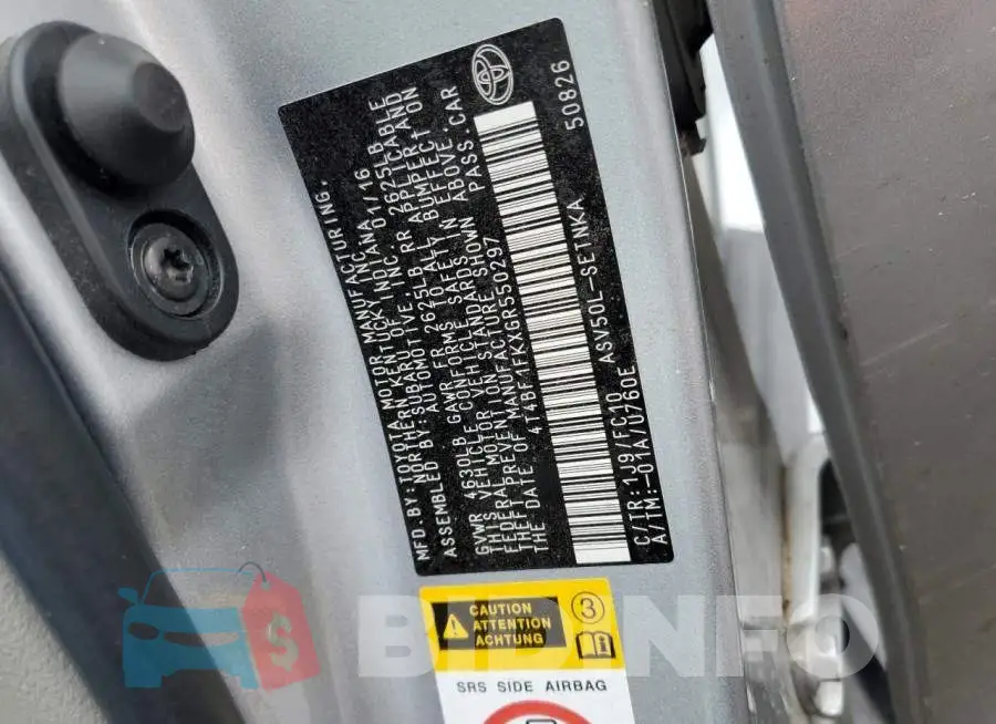 4T4BF1FKXGR550297 Photo# 12