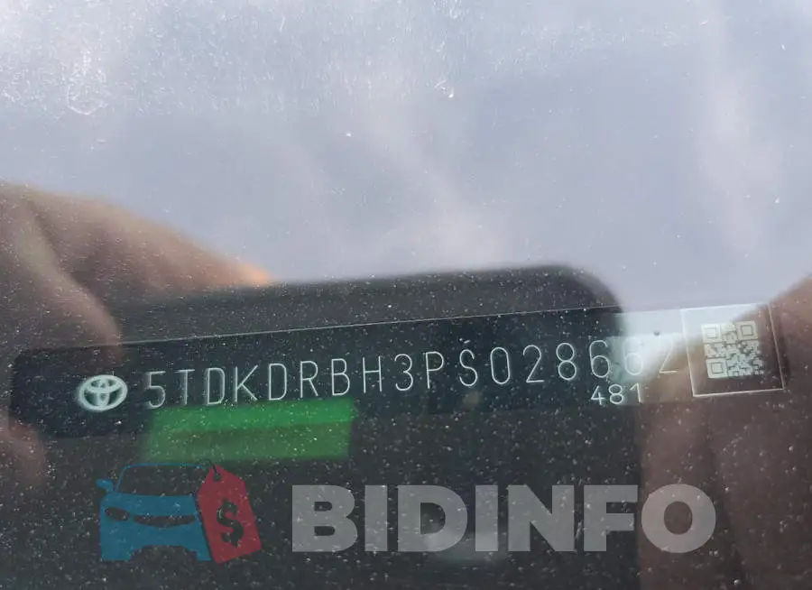 5TDKDRBH3PS028662 Photo# 13
