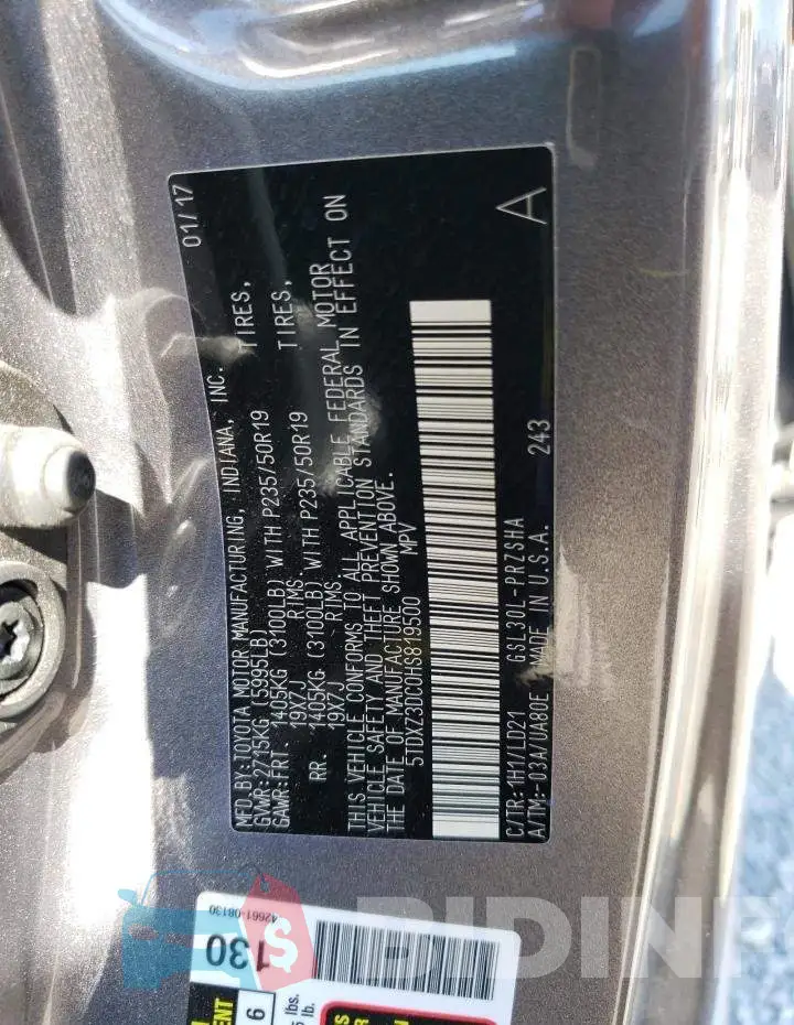5TDXZ3DC0HS819500 Photo# 12