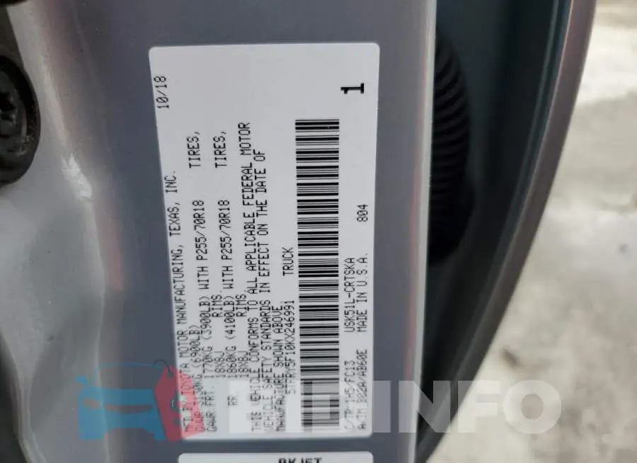 5TFRY5F10KX246991 Photo# 12