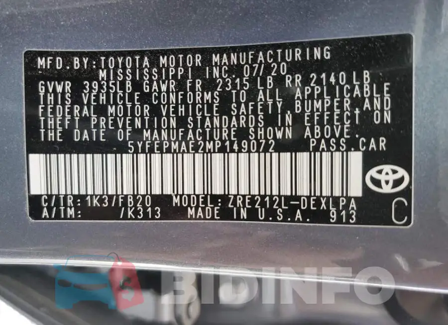 5YFEPMAE2MP149072 Photo# 13