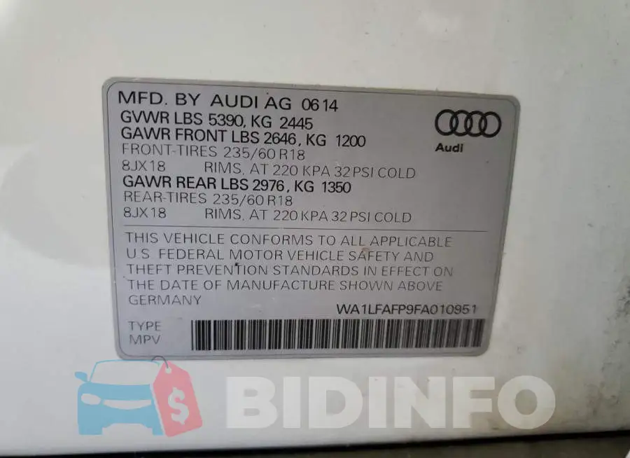 WA1LFAFP9FA010951 Photo# 13