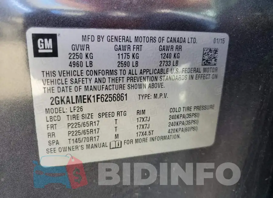 2GKALMEK1F6256861 Photo# 13