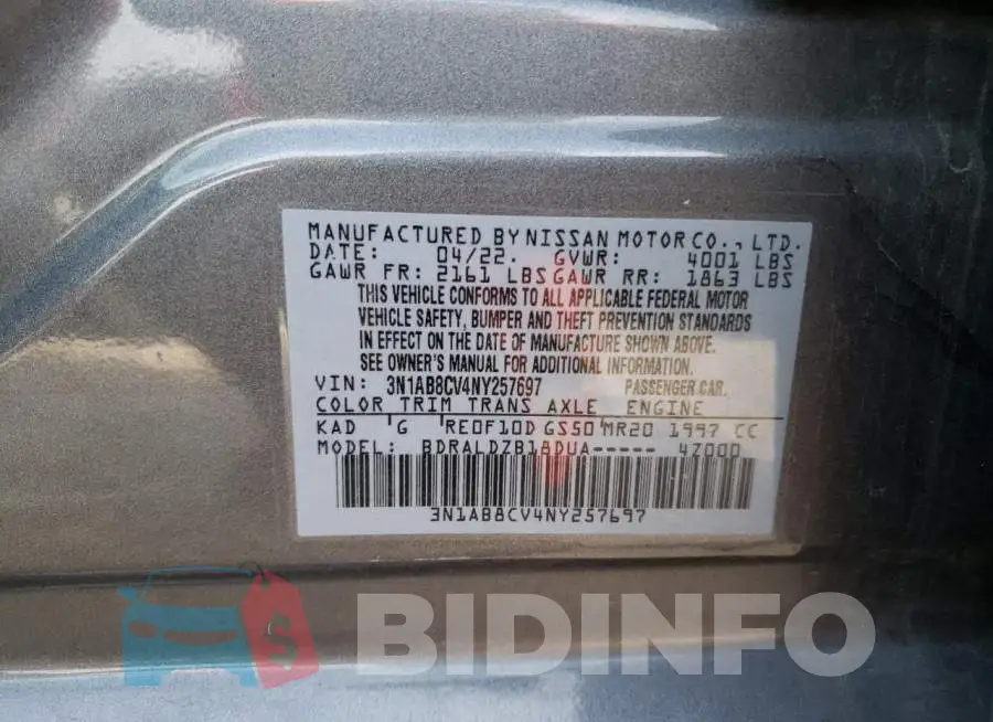 3N1AB8CV4NY257697 Photo# 12