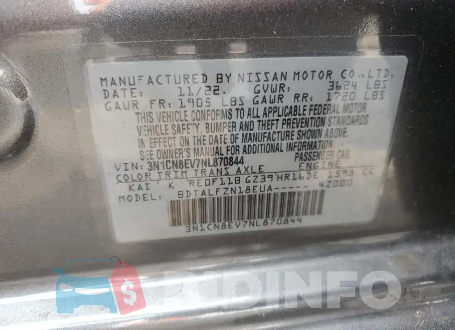 3N1CN8EV7NL870844 Photo# 12