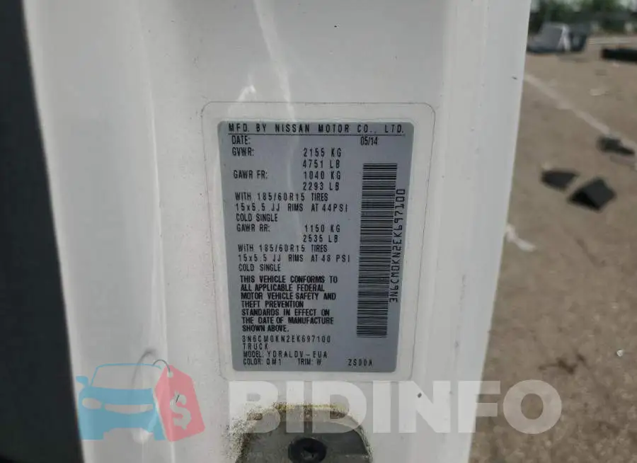 3N6CM0KN2EK697100 Photo# 12