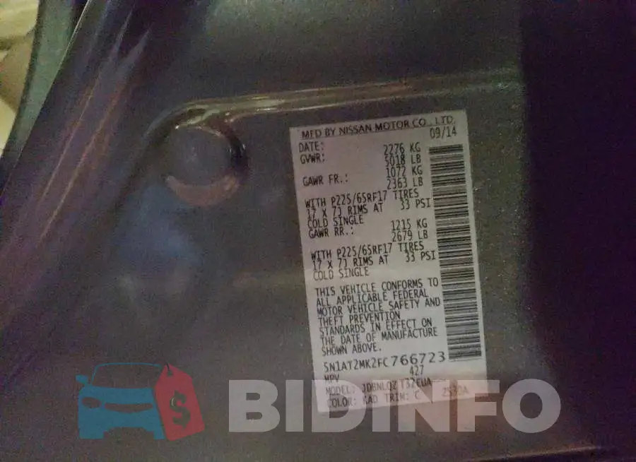 5N1AT2MK2FC766723 Photo# 12