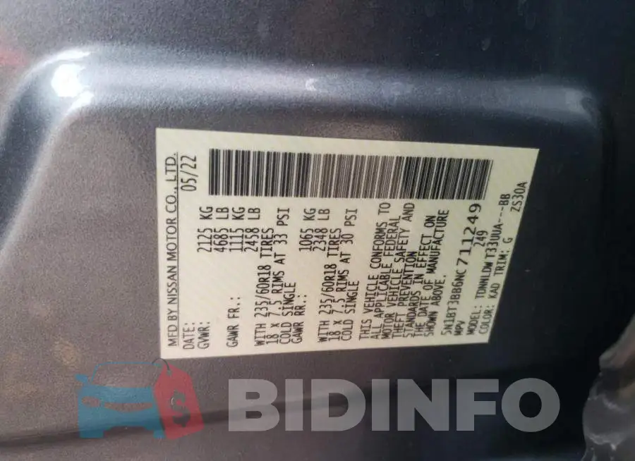 5N1BT3BB6NC711249 Photo# 12
