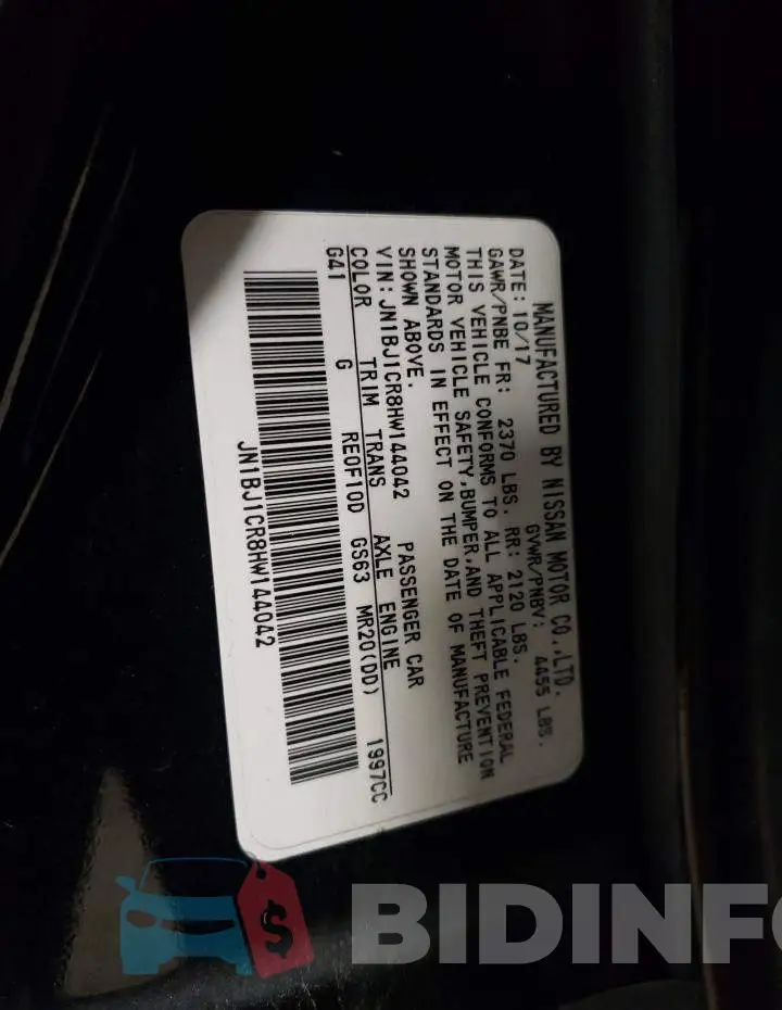 JN1BJ1CR8HW144042 Photo# 13