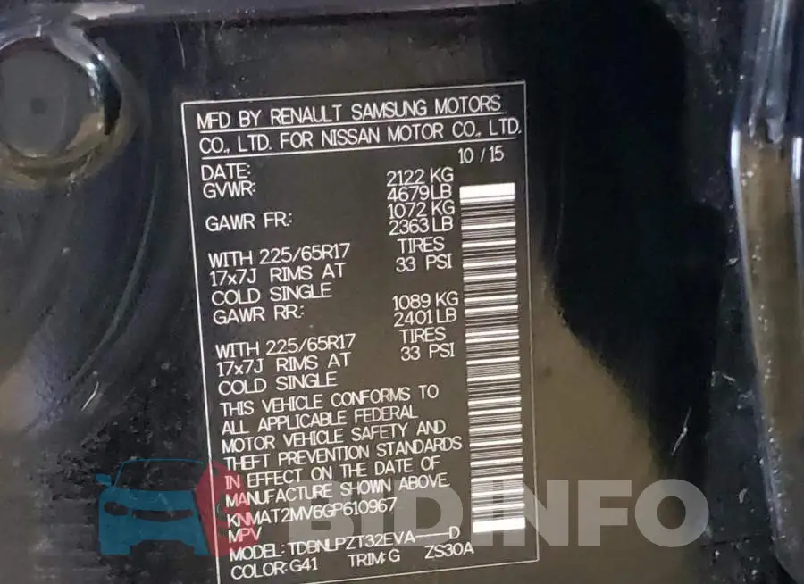 KNMAT2MV6GP610967 Photo# 13