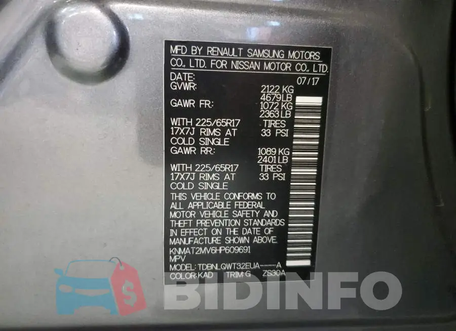 KNMAT2MV6HP609691 Photo# 13