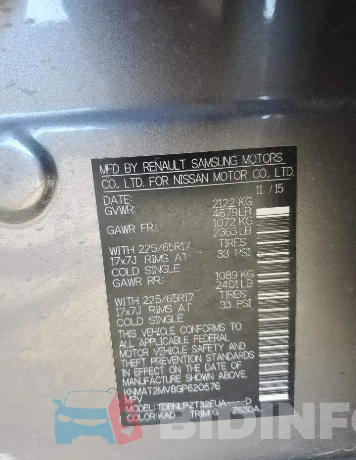 KNMAT2MV8GP620576 Photo# 12