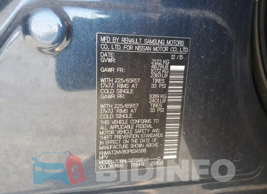 KNMAT2MV8GP634588 Photo# 12