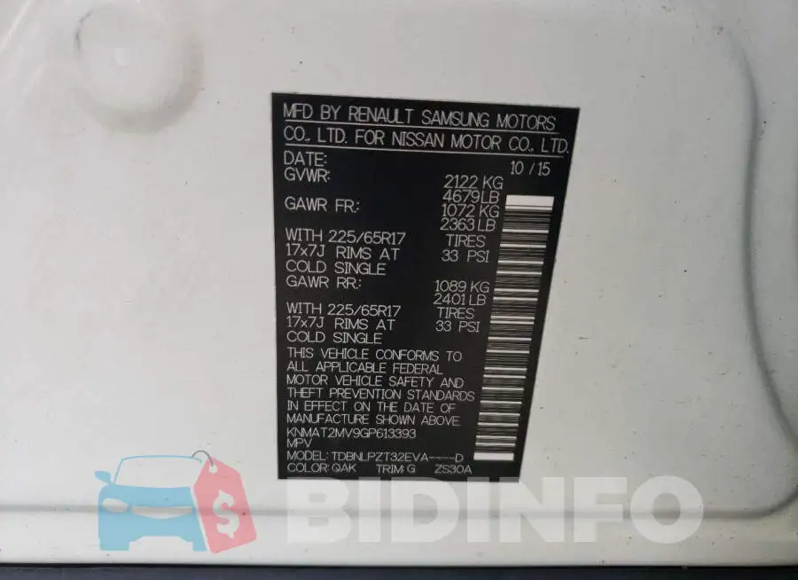 KNMAT2MV9GP613393 Photo# 13