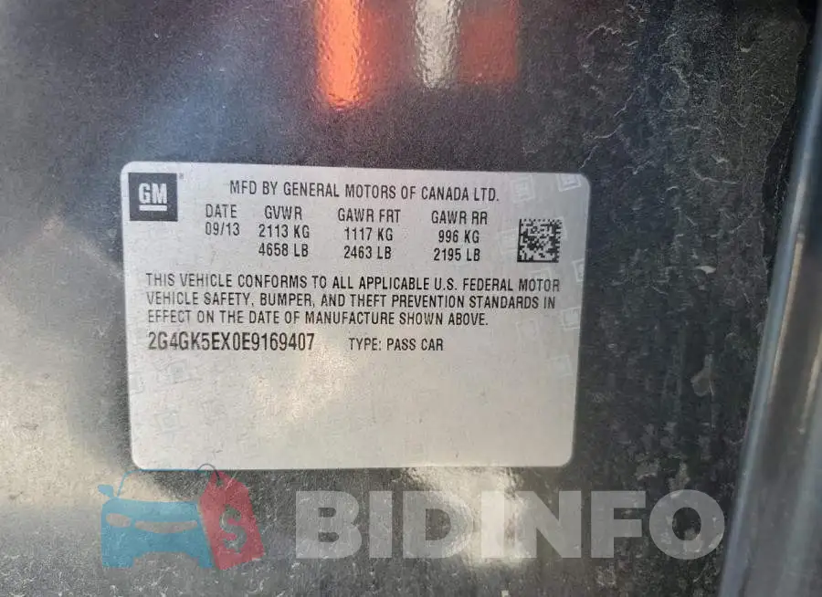 2G4GK5EX0E9169407 Photo# 13