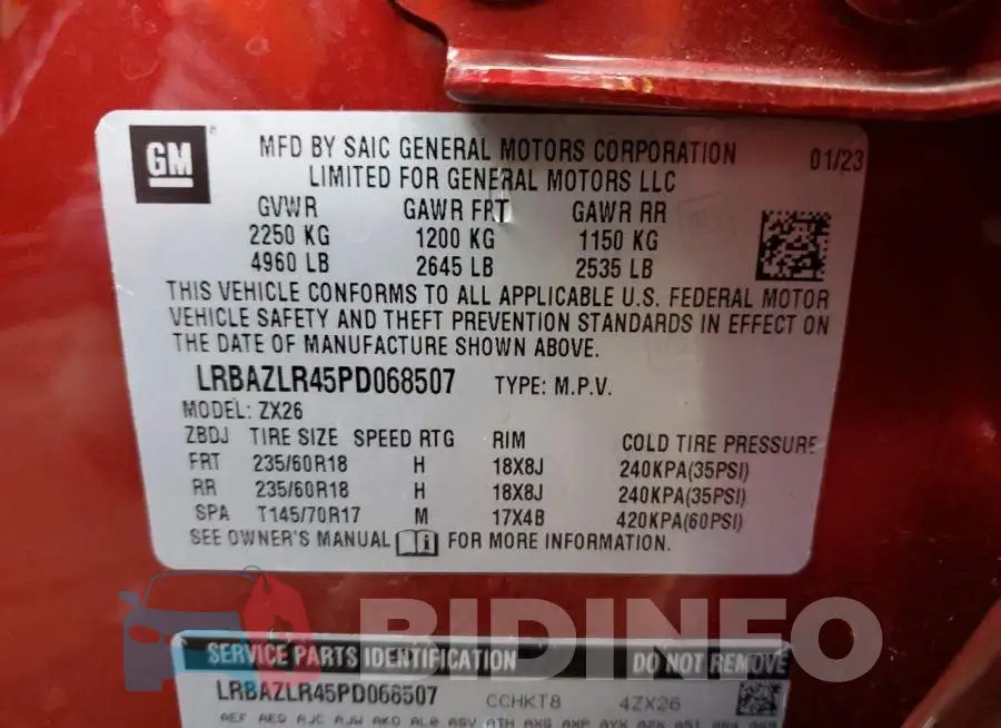 LRBAZLR45PD068507 Photo# 13