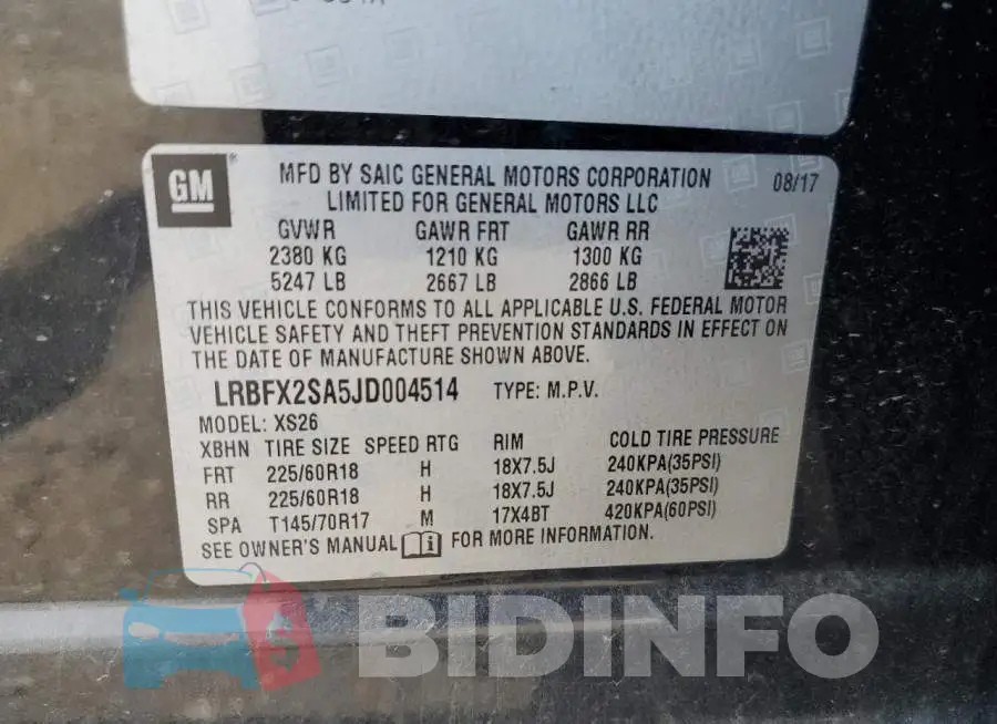 LRBFX2SA5JD004514 Photo# 13