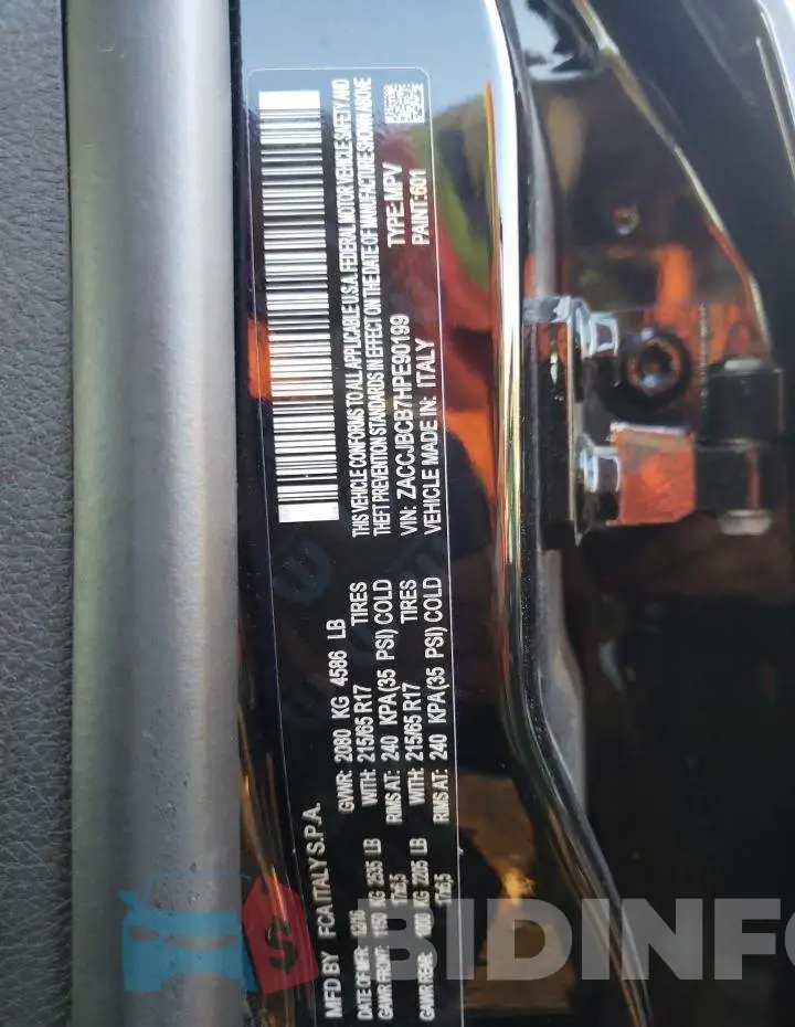 ZACCJBCB7HPE90199 Photo# 14