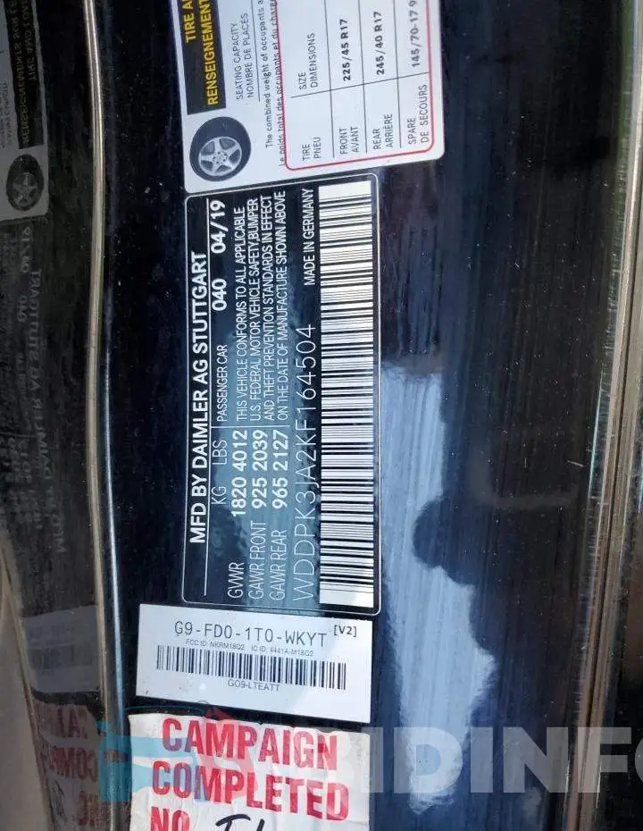 WDDPK3JA2KF164504 Photo# 12