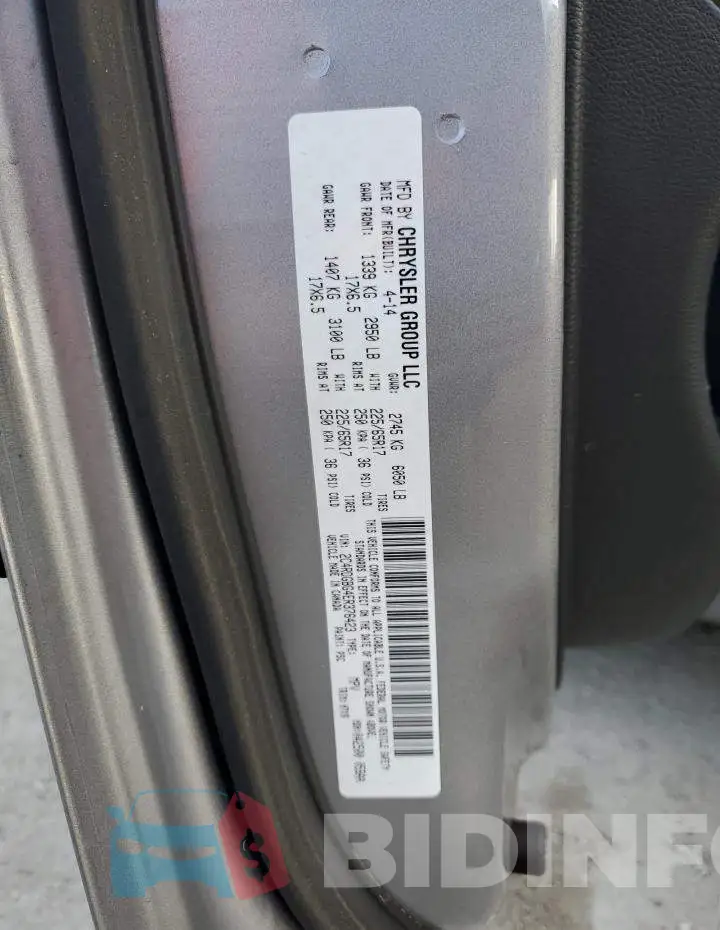 2C4RDGBG4ER376423 Photo# 13