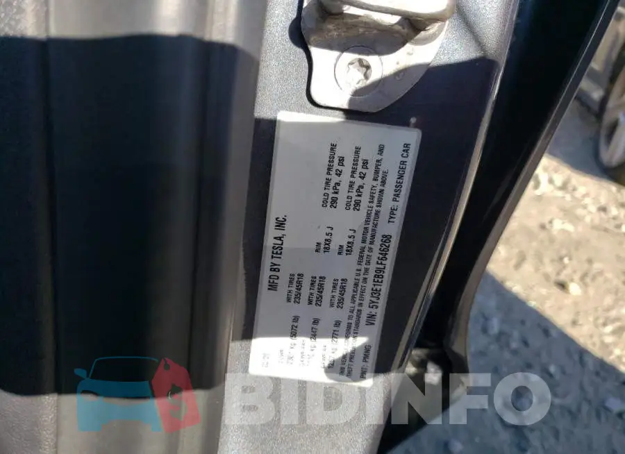 5YJ3E1EB9LF646268 Photo# 12