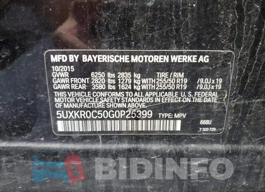 5UXKR0C50G0P25399 Photo# 12