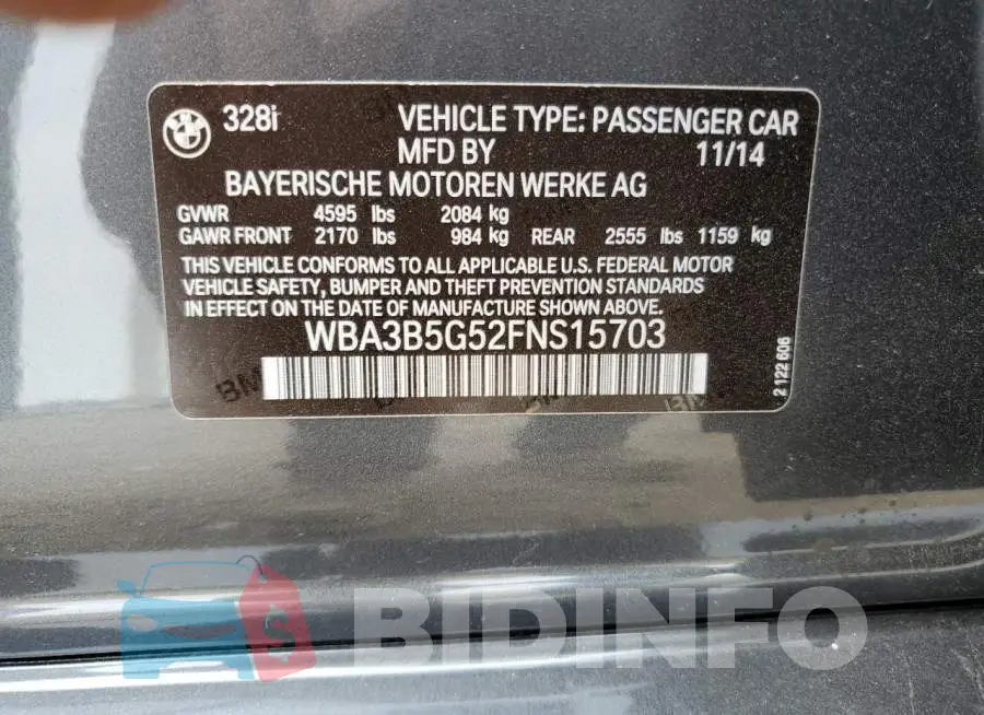 WBA3B5G52FNS15703 Photo# 13