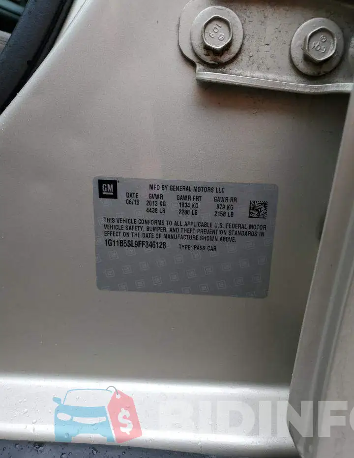 1G11B5SL9FF346128 Photo# 12