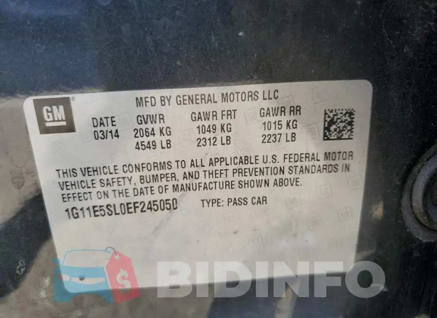 1G11E5SL0EF245050 Photo# 12