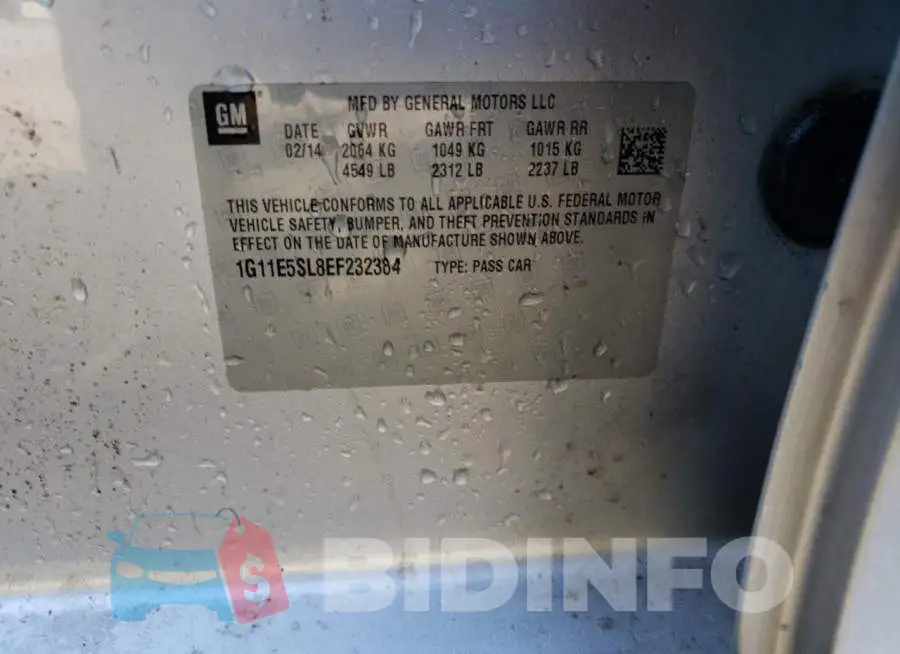 1G11E5SL8EF232384 Photo# 13