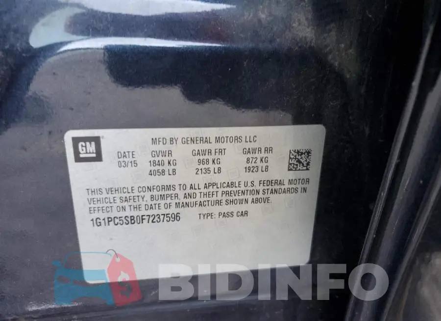 1G1PC5SB0F7237596 Photo# 12