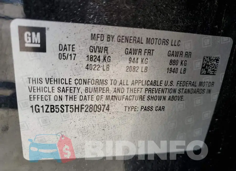 1G1ZB5ST5HF280974 Photo# 12