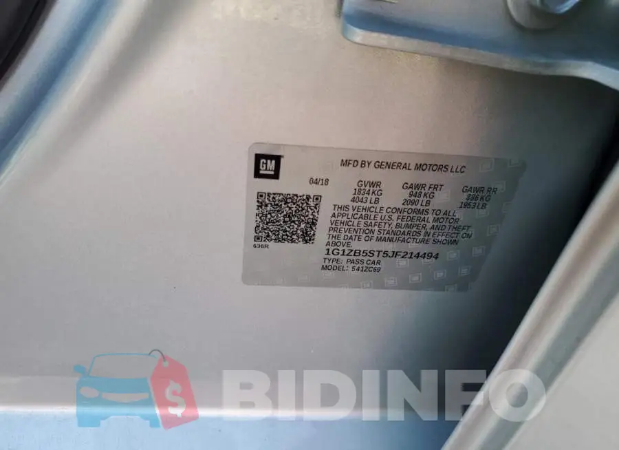 1G1ZB5ST5JF214494 Photo# 12